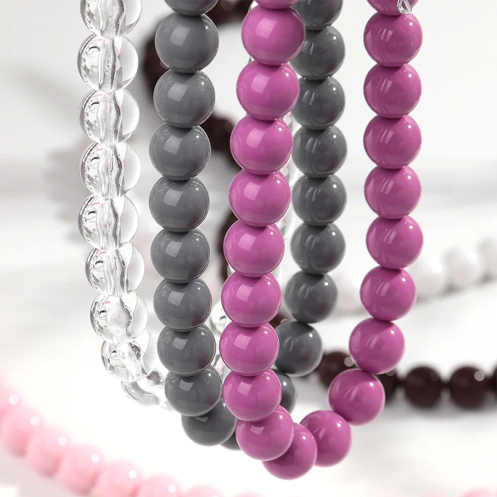 Boho Colorful Acrylic Big Ball Bead Chain Necklace Trendy Handmade