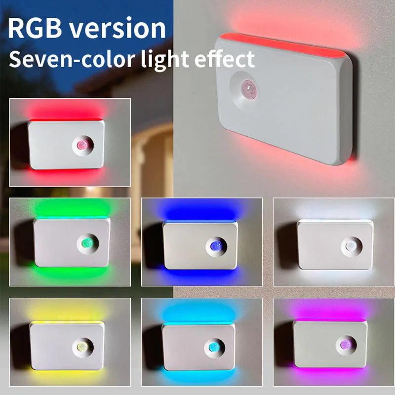 Motion Sensor Night Light Approved Magnetic Wall Lamp Rechargeable RGB Color Lights for Kitchen Bathroom Hallway Stairs