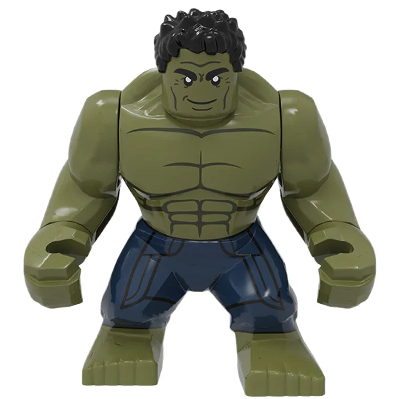 Building Blocks Marvel Transformation Figures Big Goblin Spiderman Iron Man Venom Captain Hawk Deadpool Technic Armor Gift Toys