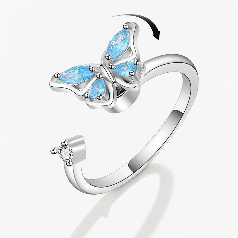 Vintage Dandelion Anxiety Ring Fidget Spinner Rings for Women Stackable Finger Ring Anti Stress Engagement Jewelry Rotate Gifts