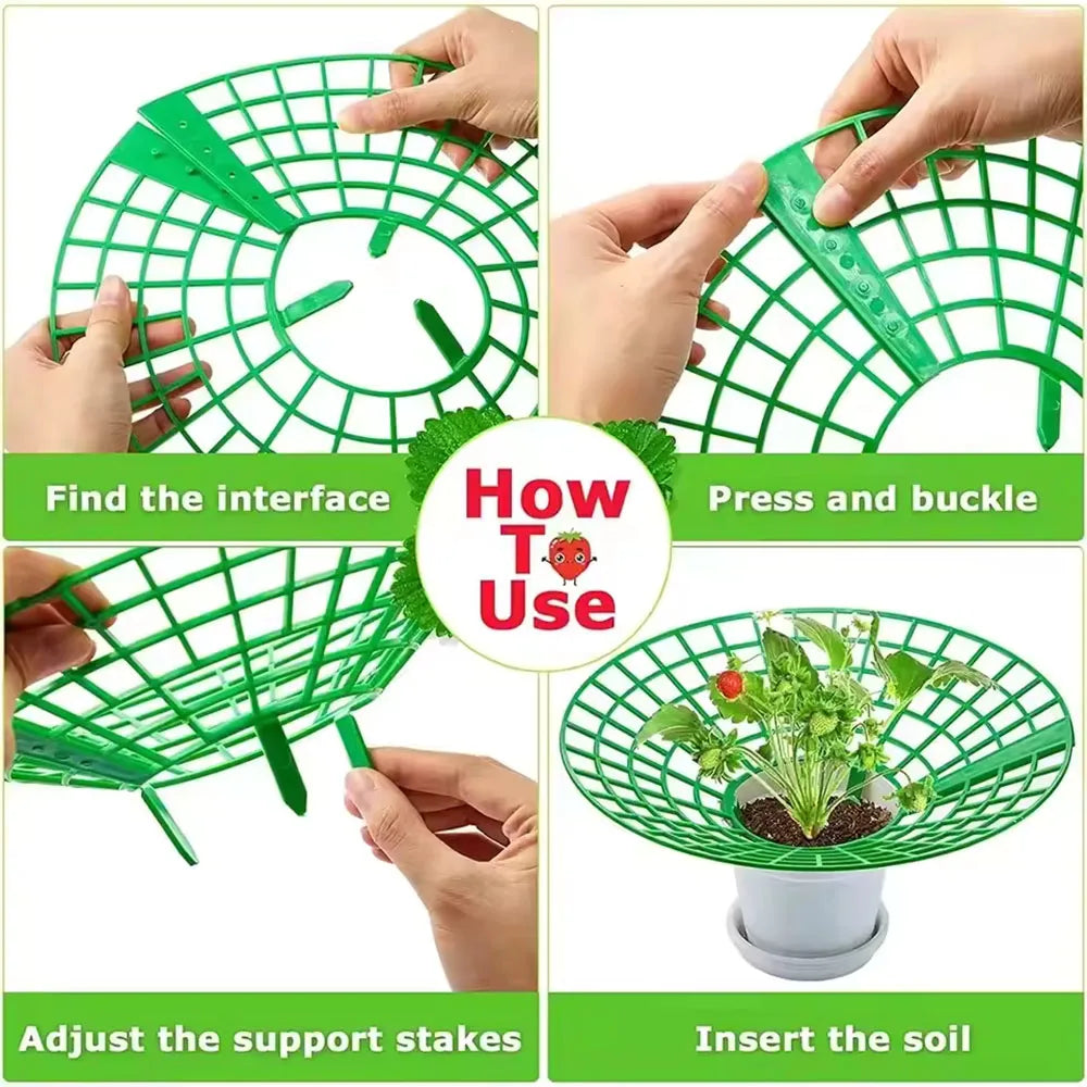 5-20pcs Strawberry Plant Supports with 3 Sturdy Legs Strawberry Growing Racks Protector Frame Holder Cage From Mold Rot Dirt
