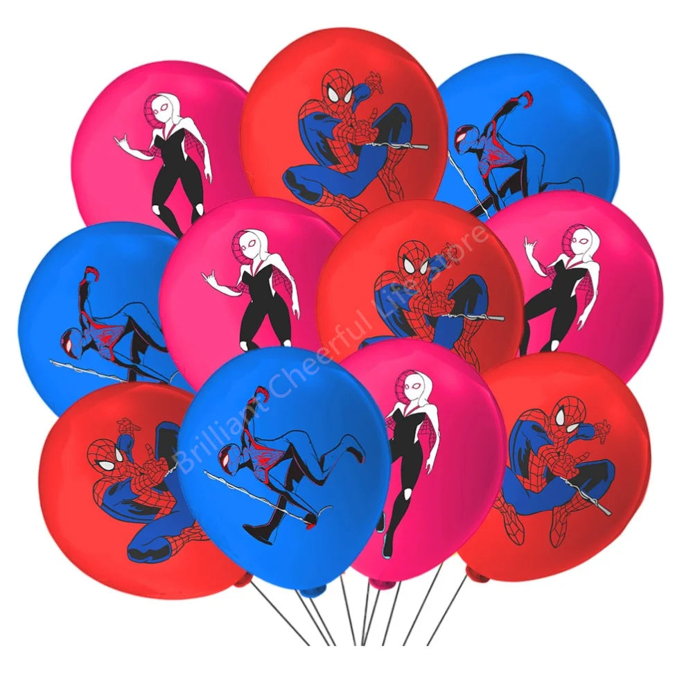 12 Inch Marvel Superhero Latex Balloon Set Avengers Spiderman Hulk  Boys Birthday Party Baby Shower Party Decorations Kid Toys