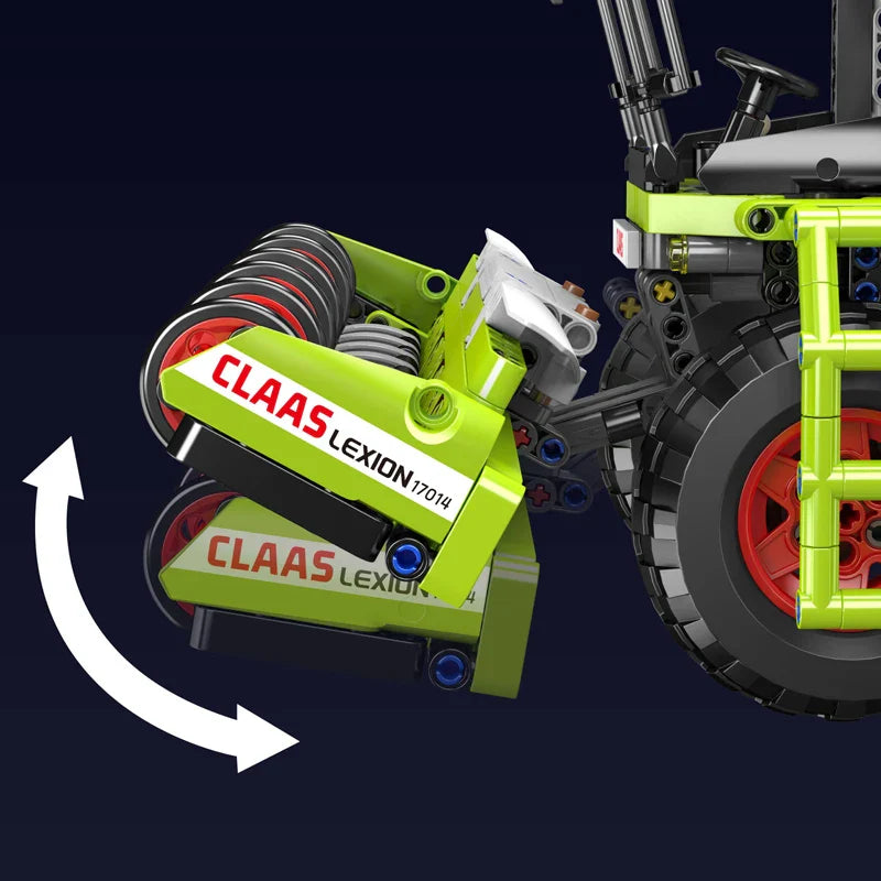 Mould King 17014 Technical Car Building Block The Remote Control Harvester Model Assembly Truck Bricks Toys Kids Christmas Gift