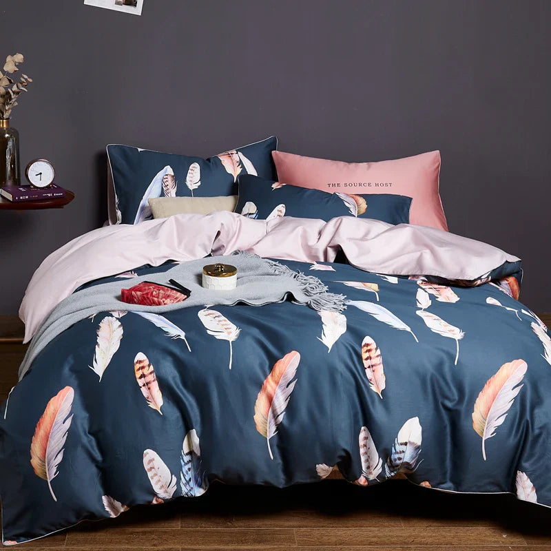Egyptian cotton bed linen sheets, bedding sets, duvet cover.  pastoral Princess bedspreads.