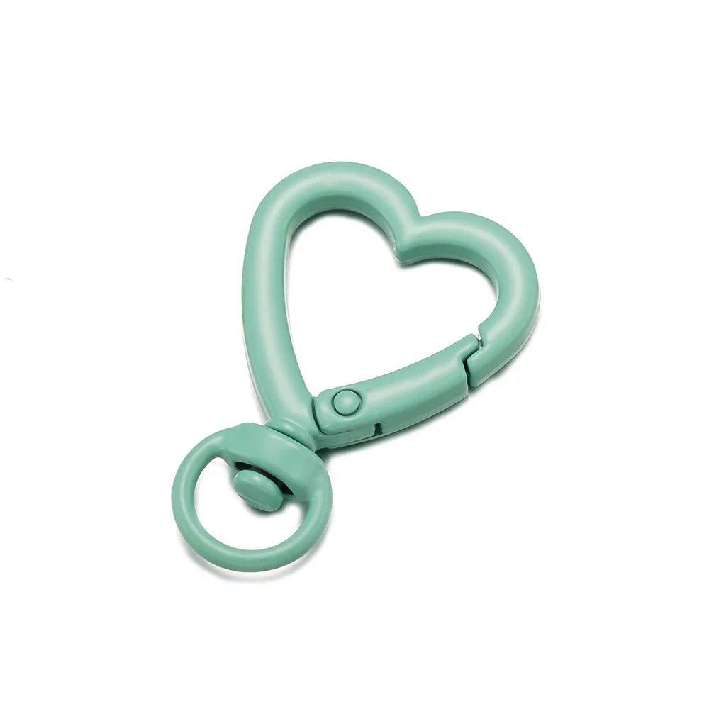 5Pcs Heart Shape Rotation Alloy Lobster Spring Clasps Openable Key Ring  Hook Carabiner Connector Dog Chain Buckles DIY Jewelry