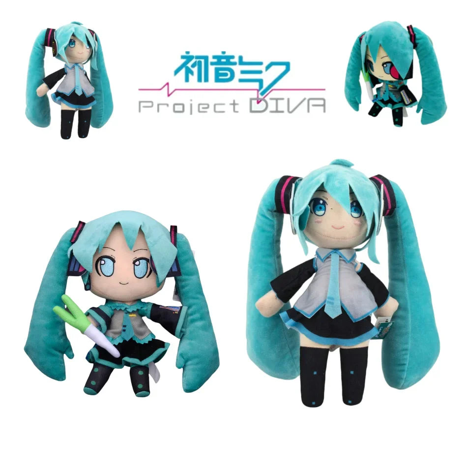 23-28cm Japanese Anime Plush Stuffed Toy Hatsune Miku Plush Doll Soft Pillow Future Doll Cute Christmas Gift for Children