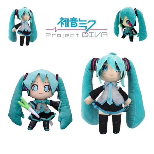 23-28cm Japanese Anime Plush Stuffed Toy Hatsune Miku Plush Doll Soft Pillow Future Doll Cute Christmas Gift for Children