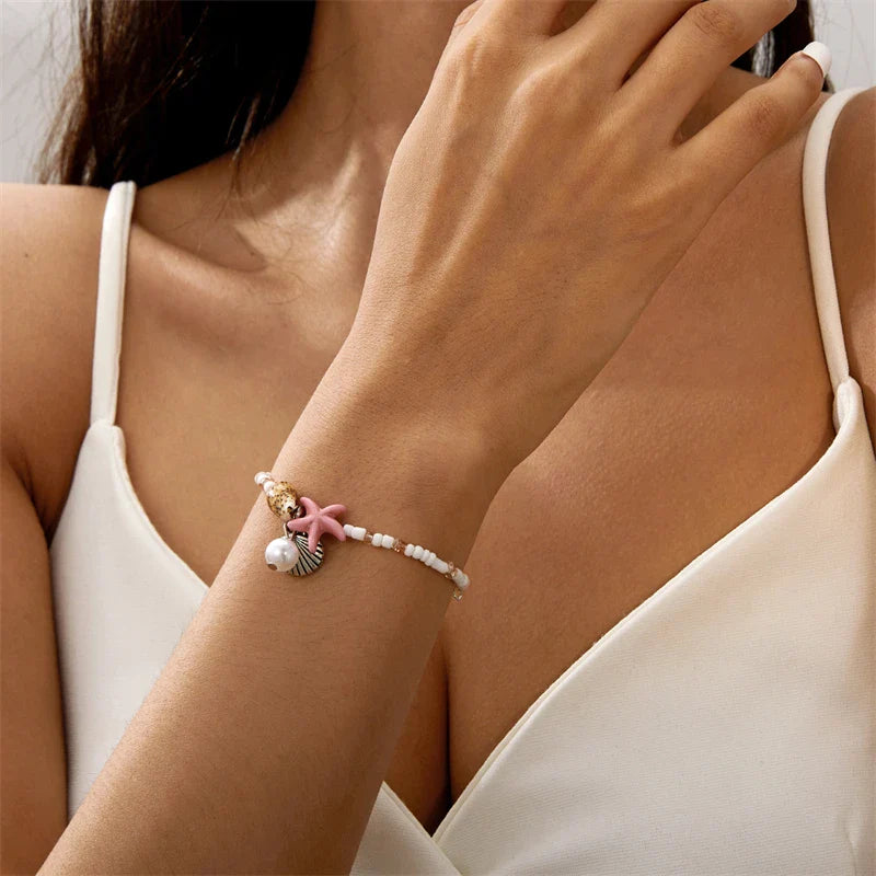 EtherealBe Bohemian Beach Bracelet with Shell Charms