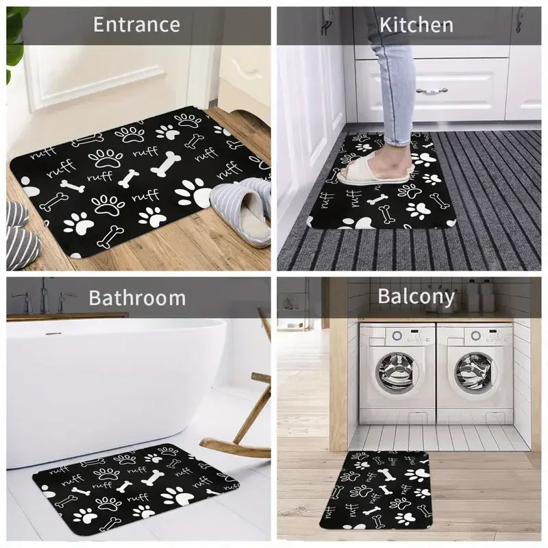 Outdoor Camping Van Welcome Mat With Cheerful Camping Van Non-slip Kitchen Bathroom Entracne Rugs Living Room Washable Carpet