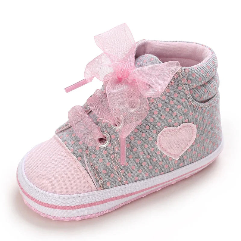 0-18m Baby Shoes Infant Pre-Walker Shoes, Cute Pink Theme Casual Flat