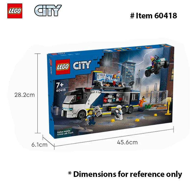 LEGO 60418 City Police Mobile Crime Lab Truck Toy, Pretend Play Police Toy,  Police Truck Toy for Kids Ages 7 Plus