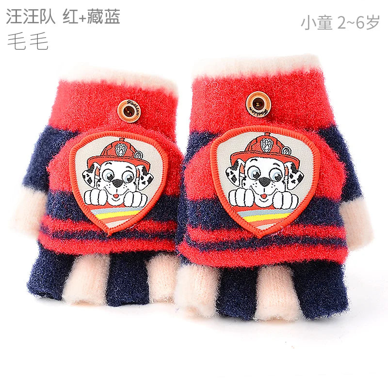 100% Genuine Paw Patrol 2024 Hot winter glove Skye Chase Marshall Everest mittens Children Toy Christmas gift For age 3-6Y
