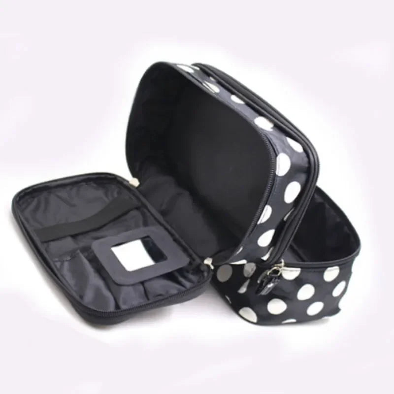 Large Capacity Makeup Bag Double Zip Women Cosmetic Bag Bathing Pouch Travel Toiletries Organizer Waterproof Storage Make Up Cas