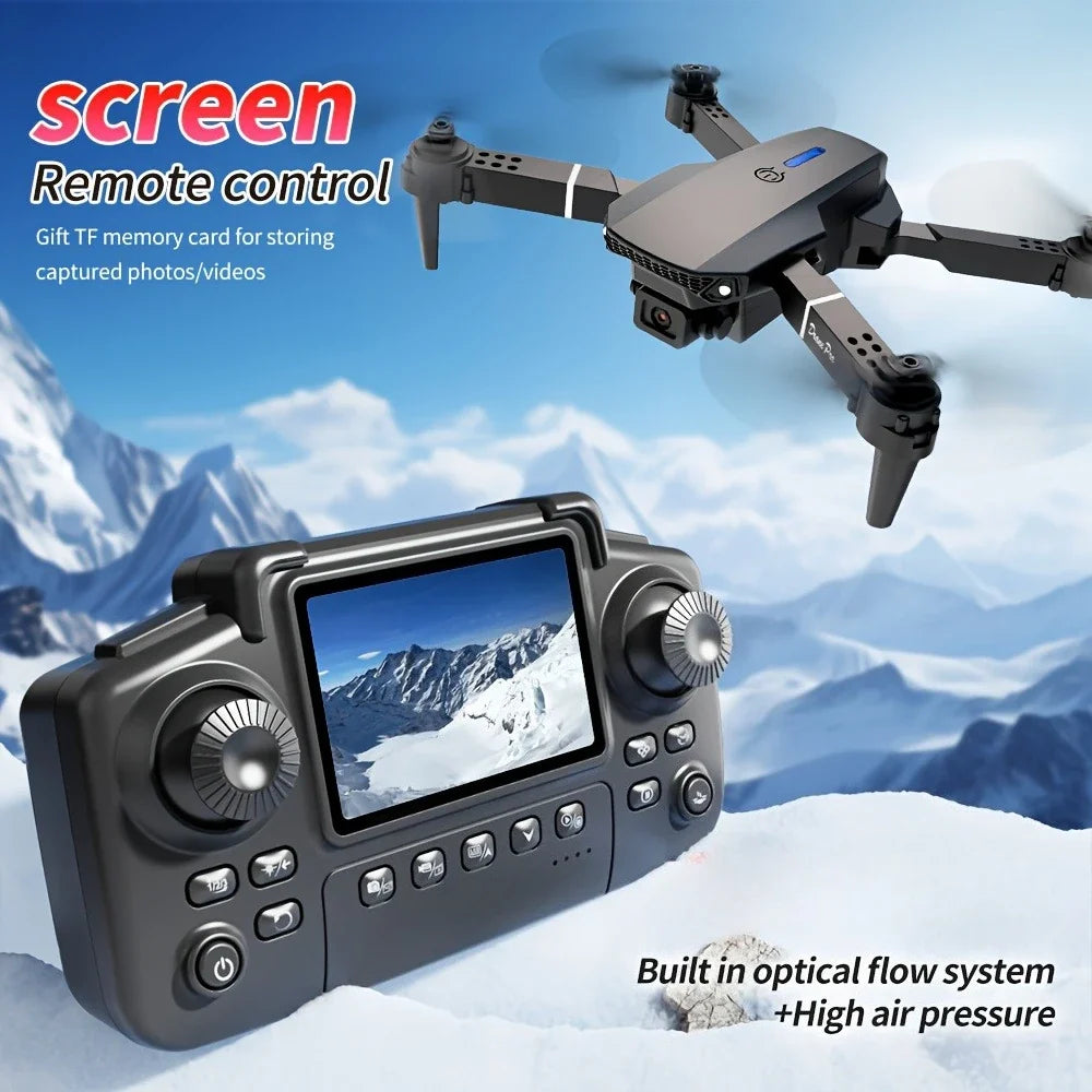 The 2026 Upgraded E88PRO MAX Foldable Drone Features Dual Cameras, Extra Batteries, an 8K Screen for Remote Control, and One-click Return-to-home Functionality. Suitable for Beginners, It's an Ideal Independence Day or Holida