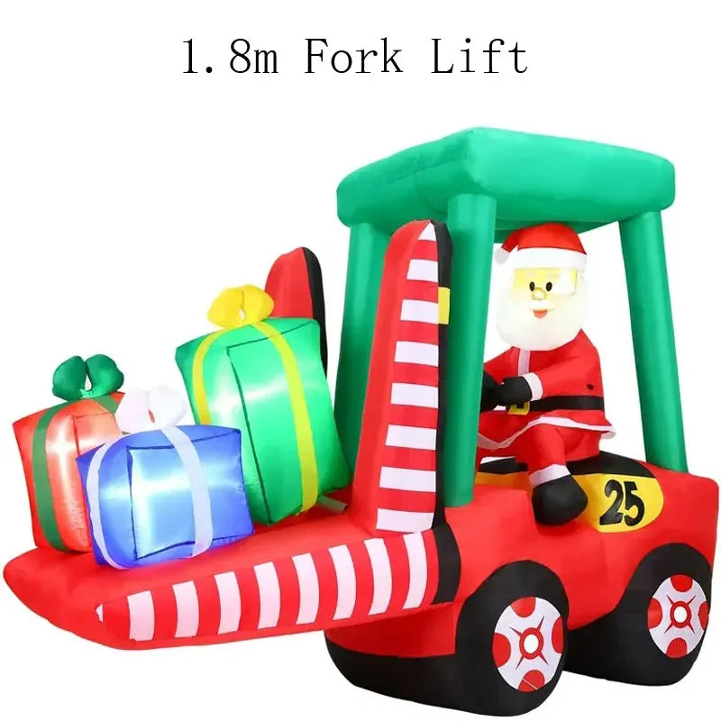 2023 LED Air Inflatable Santa Claus Snowman Elk Outdoor Garden Airblown New Year Christmas Decoration Gift For Kids Children Toy