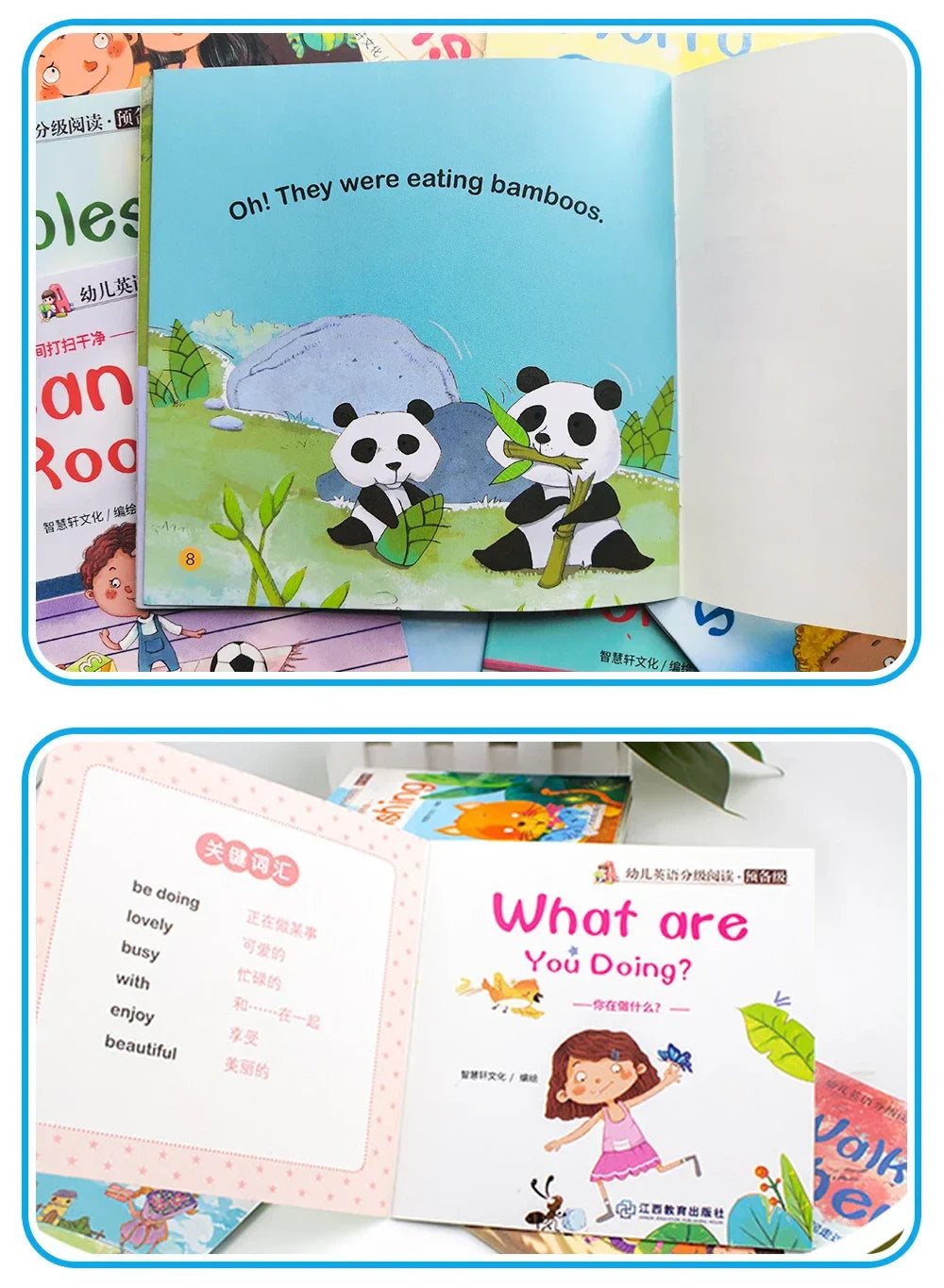 Kids 60 Pocket Books Set English Words Learning Book Enlightenment of Early Childhood Teaching Aids Bedtime Reading Montessori