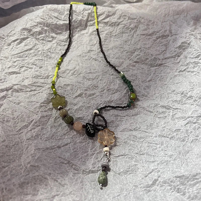 EtherealBe Y2K Opal Necklace for Women - Timeless Elegance