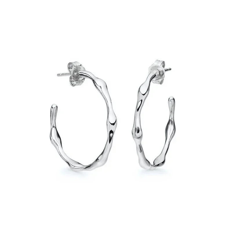 Cartilage 925 Silver Earrings Fashion C-shaped Zircon ear studs European American Geometric Piercing Earrings For Women Jewelry