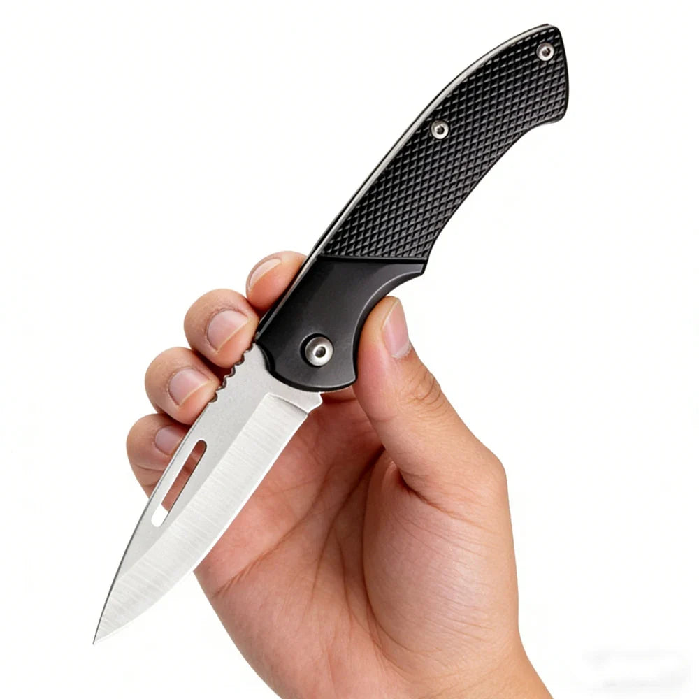 Folding Pocket Knife With Non Slip Handle High Hardness Stainless Steel Blade For Camping Hiking And Outdoor Daily Use