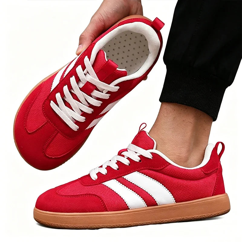 Women's Wide Foot Sports Shoes, German Training Shoes Trendy Shoes Minimalist Retro Fashion Breathable Mesh Casual Walking Shoes