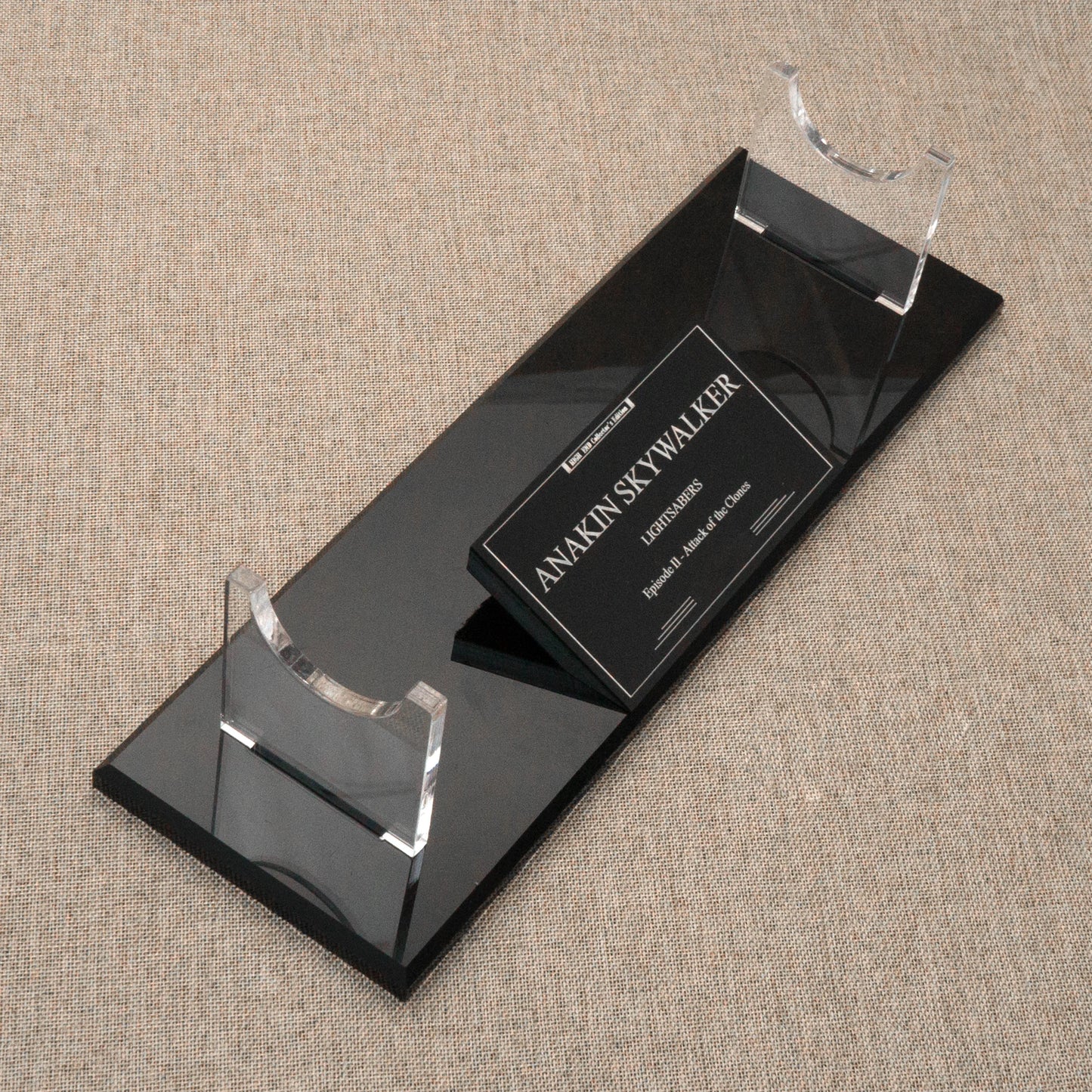 LUKE Anakin Darth Vader Obiwan Lightsaber collection display stand saber nameplate acrylic material