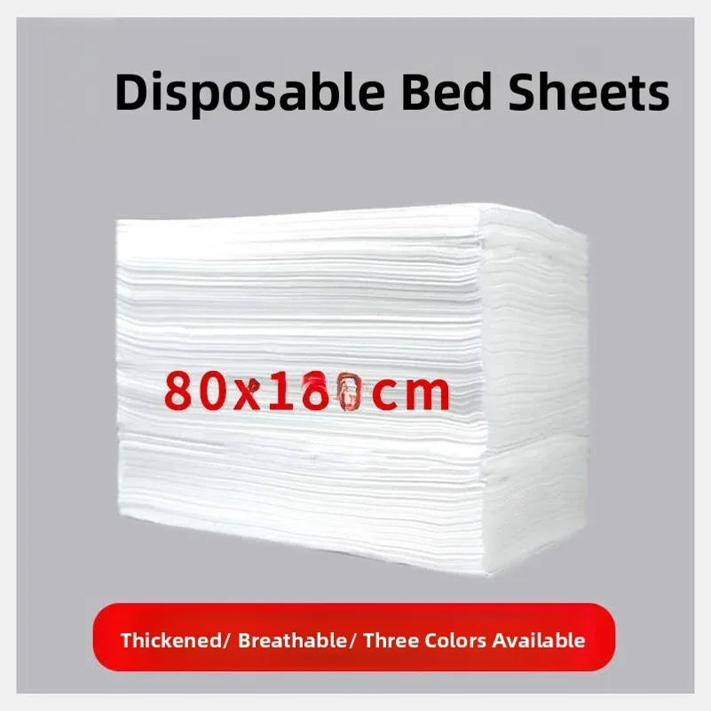100Pcs Disposable Thick Non-woven Bed Cover Waterproof Breathable Massage Beauty Salon Travel Mattress Sheet 80*180cm