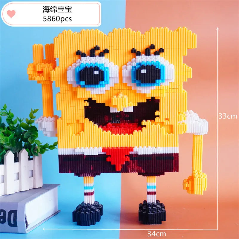 Cute Rabbit Building Block Toy Small Particle Brick Diy Children'S Assembly Toy 3d Model Decorations Kids Gift