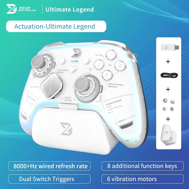 ZD Ultimate Game Controller Elite Modular Sensory Rgb Switch Phone Bluetooth Controller Ns Tablet Steam