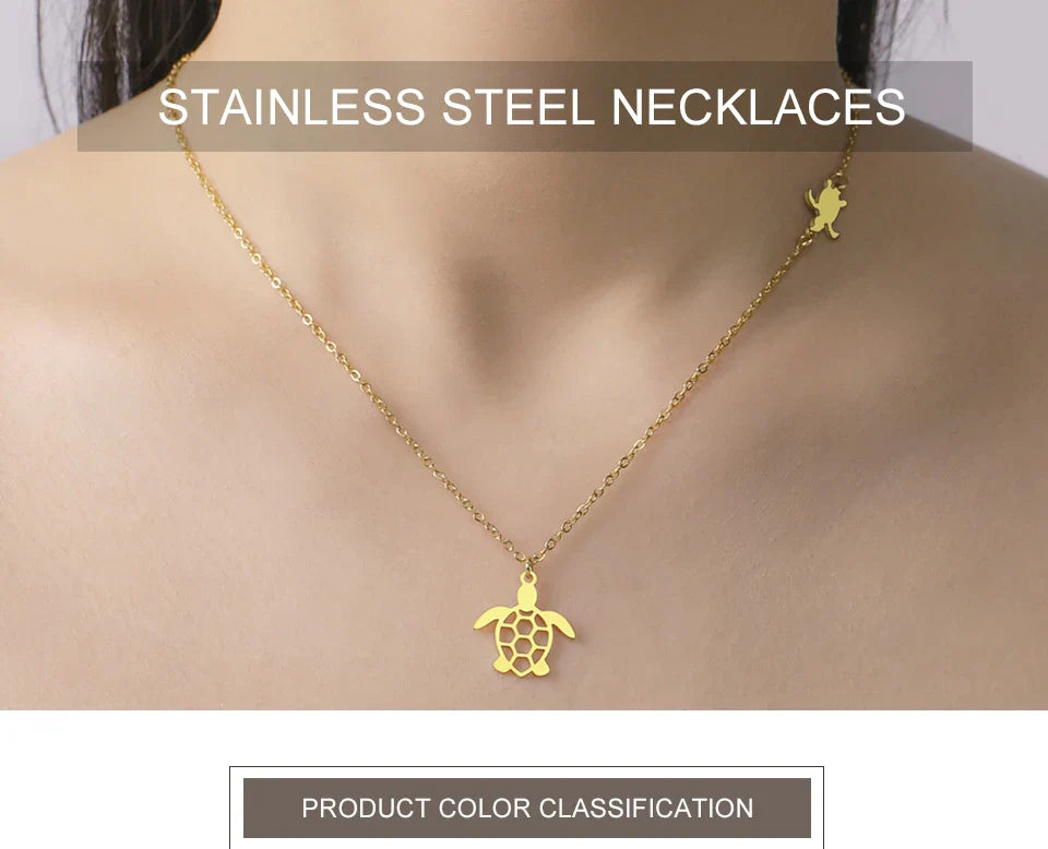 EtherealBe Sea Turtle Pendant Necklace for Women