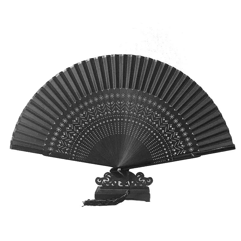 31 Styles Folding Fan Black Japeneses Ladies Silk Hand Fans High Quality Bamboo Crafts Wedding Dance Home Decor Ornament