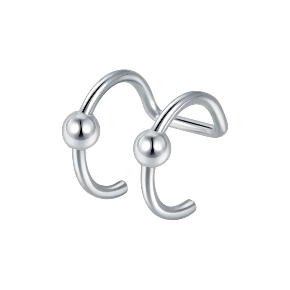 1PC Stainless Steel Fake Nose Ring Hoop Septum Rings Non-Pierced C