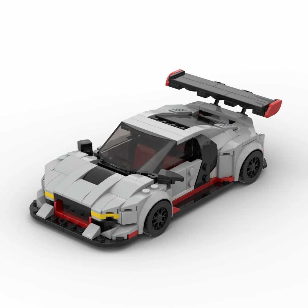 MOC-69755 R8 GT racing sports car Vehicle Speed Champion Racer Building Blocks Brick Creative Garage Toys for Boys
