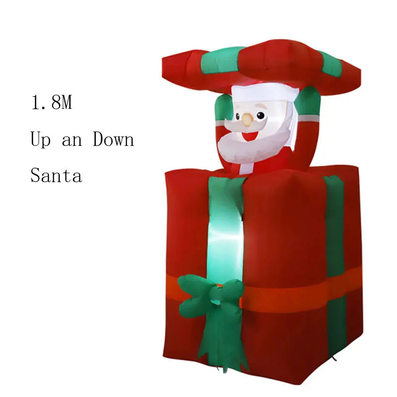 2023 LED Air Inflatable Santa Claus Snowman Elk Outdoor Garden Airblown New Year Christmas Decoration Gift For Kids Children Toy