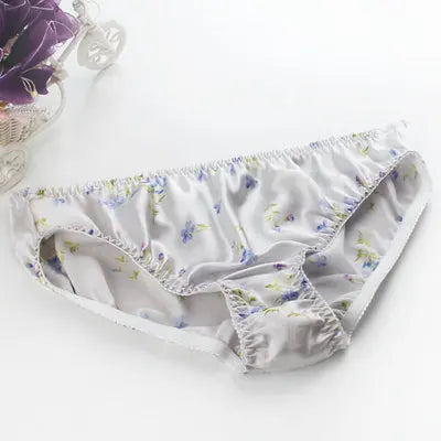 Lingerie Mid Rise 100% Natural Silk Briefs Mulberry Silk Panties Women's Underwear