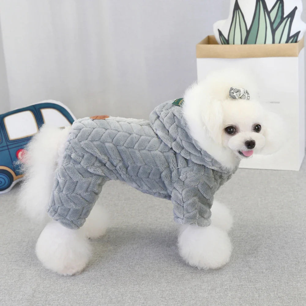 Pet Dog Clothes Winter Warm Fleece Dogs Jumpsuits Pet Clothing for Small Dogs Puppy Cats Hoodies Jacket Chihuahua Yorkshire Coat