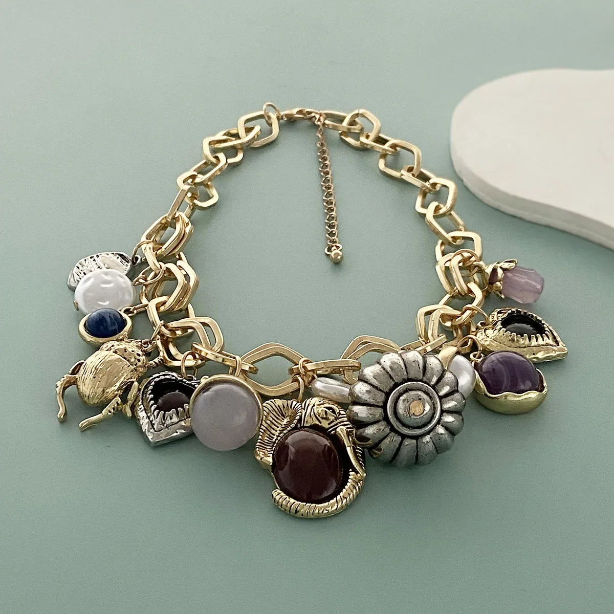 Zvoijio New Personalized Retro Fashion Multiple Pendant Necklace
