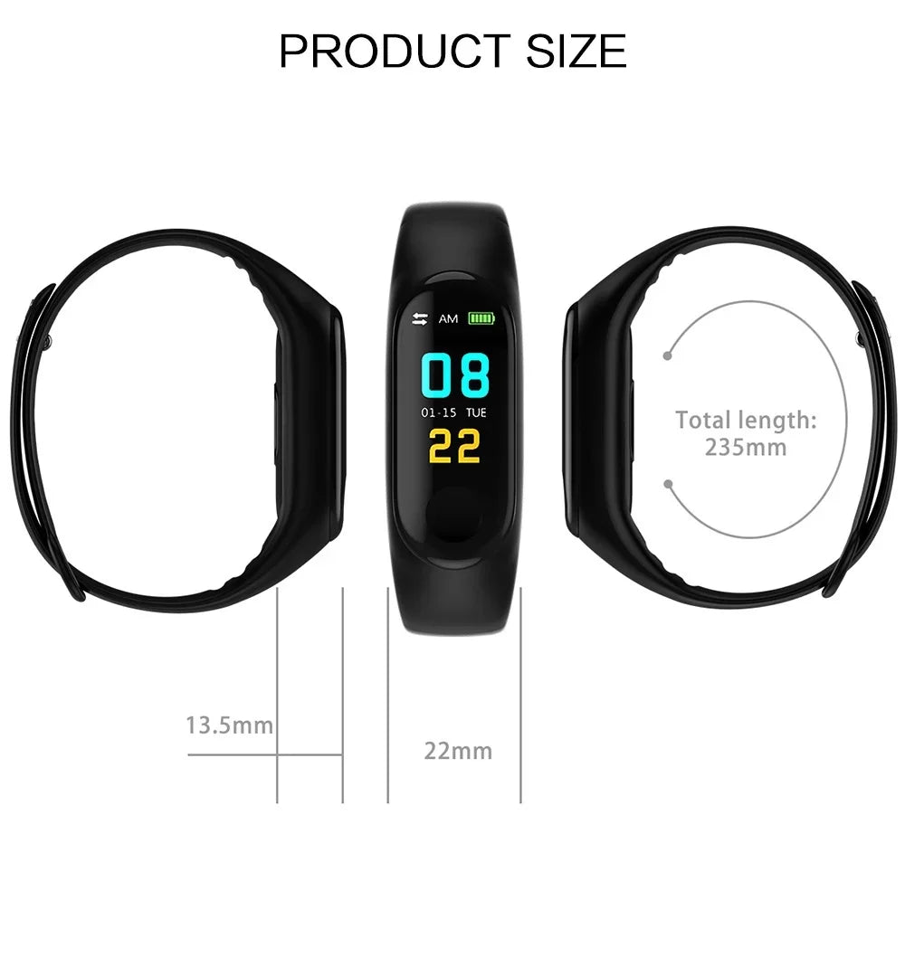 Waterproof Fitness Tracker with Heart Rate Monitor Step Counter Calorie Tracker Call Message Reminder for Outdoor Sports
