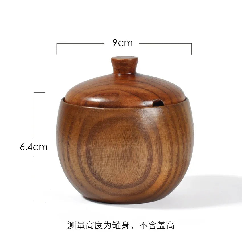 Wooden Retro Kitchen Containers with Lids