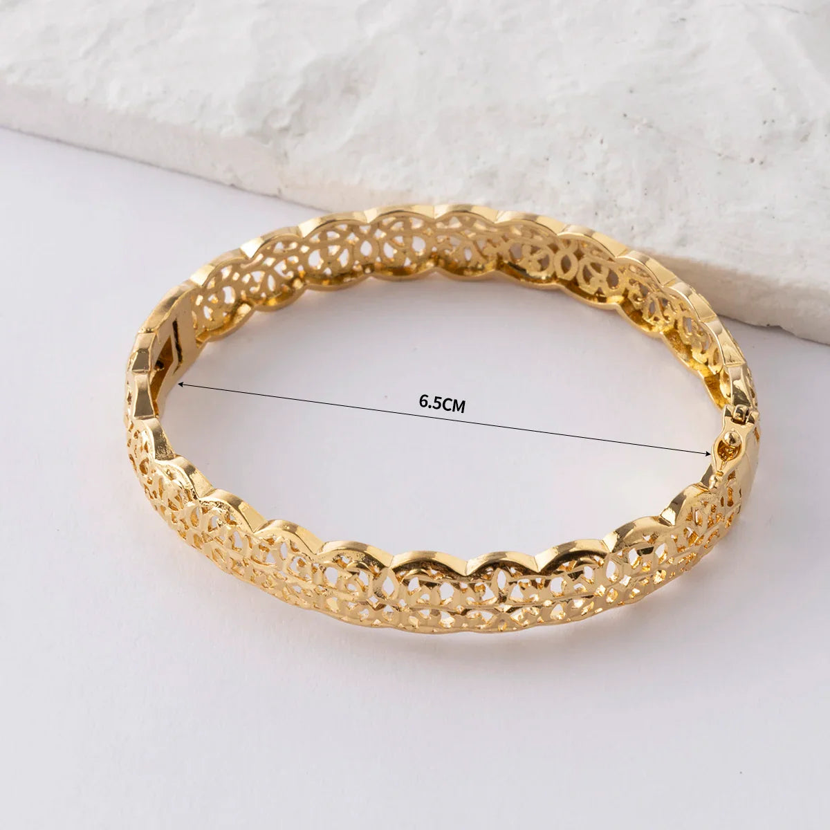 LUIZADA New Vintage Indian Women'S Bracelet African Wedding Luxury Gold Plated Bride Exquisite Lucky Bangle Jewelry