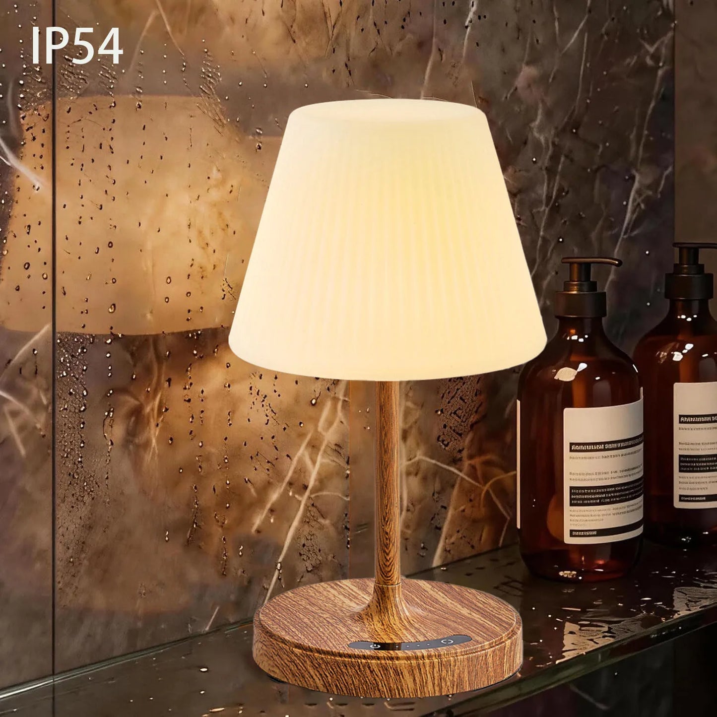 Shower Lamp Bathroom Lamp for Inside Shower Bathtub, USB Rechargeable Cordless Lamp Small Relaxing Spa Night Lamp for Bathroom