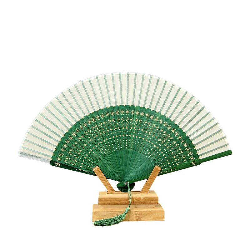 31 Styles Folding Fan Black Japeneses Ladies Silk Hand Fans High Quality Bamboo Crafts Wedding Dance Home Decor Ornament