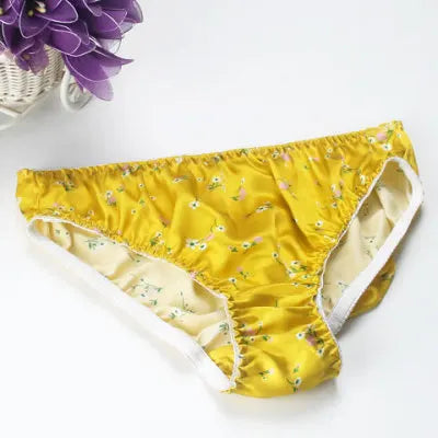 Lingerie Mid Rise 100% Natural Silk Briefs Mulberry Silk Panties Women's Underwear
