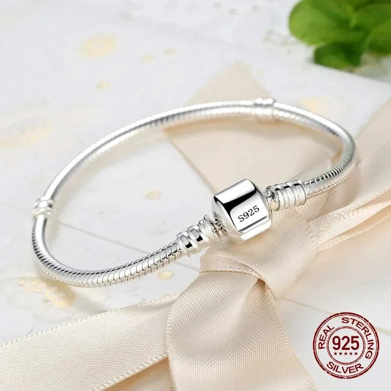Handmade Original Fine Jewelry Charm Bracelet Soft Smooth Snake Bone Bracelets Women