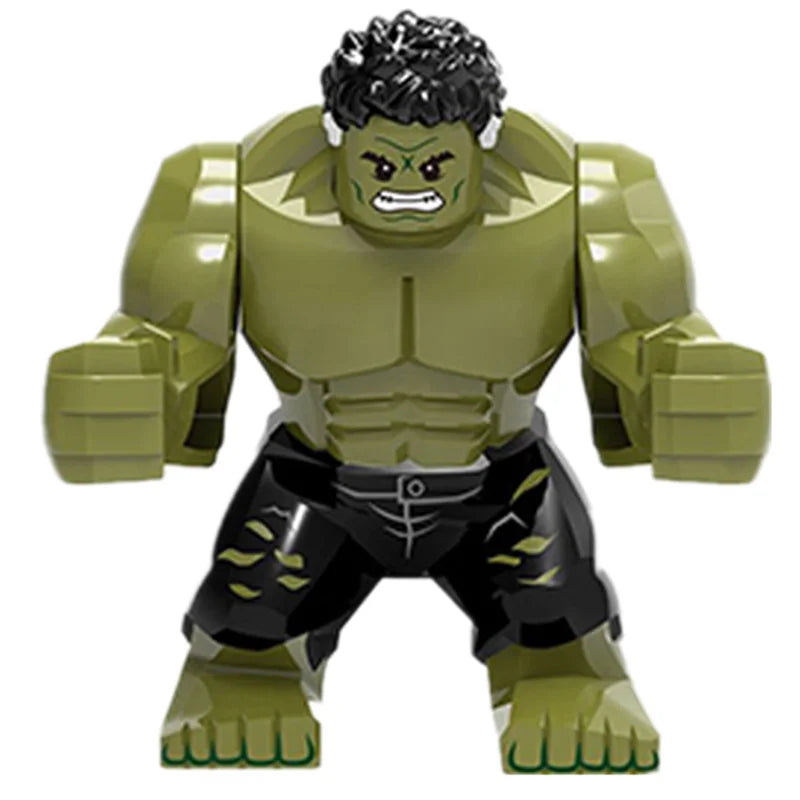 Building Blocks Marvel Transformation Figures Big Goblin Spiderman Iron Man Venom Captain Hawk Deadpool Technic Armor Gift Toys