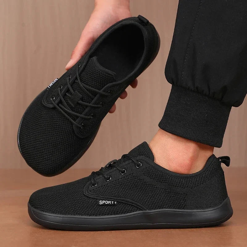 2025 Summer Men's Running Shoes Barefoot Fitness Mesh Sports Shoes Women Flat Bottom Wide Foot Shoes Slow Running Brand Sneakers