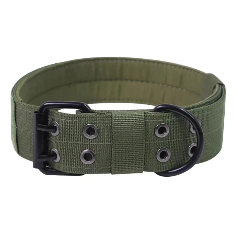 Adjustable Sturdy Tactical Dog Collar with Leash Set for Medium to Large Dogs Anti-Bite Durable Neck Collar For Strong Dogs