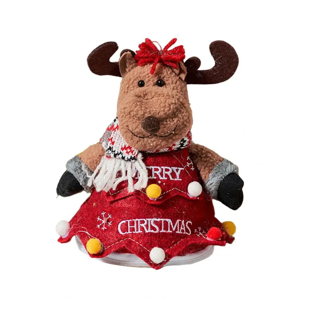 Gift Bag Drawstring Gift Bag Festive Christmas Gift Bags with Zipper Closure for Party Candy Storage Santa Snowman for Holiday