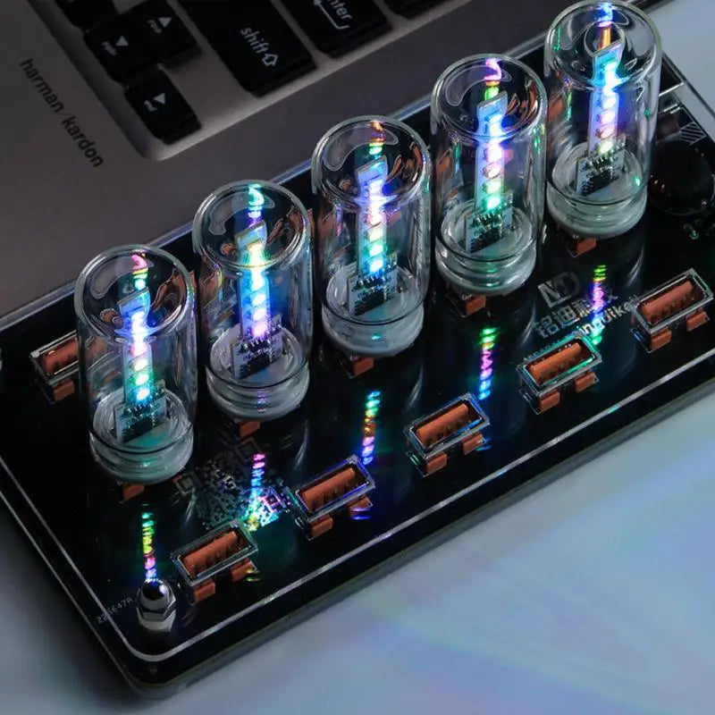 USB Ambient Mood Light, Touch Control Dimmable for Bedroom or Car, Soothing Multi-Color Nightlight & Perfect Gift Idea