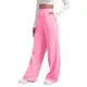 Women’s Drawstring Sweatpants Wide Straight Leg Pants Solid Color Sweatpants Casual Pants For Women 2024 Spring Emale Clothes