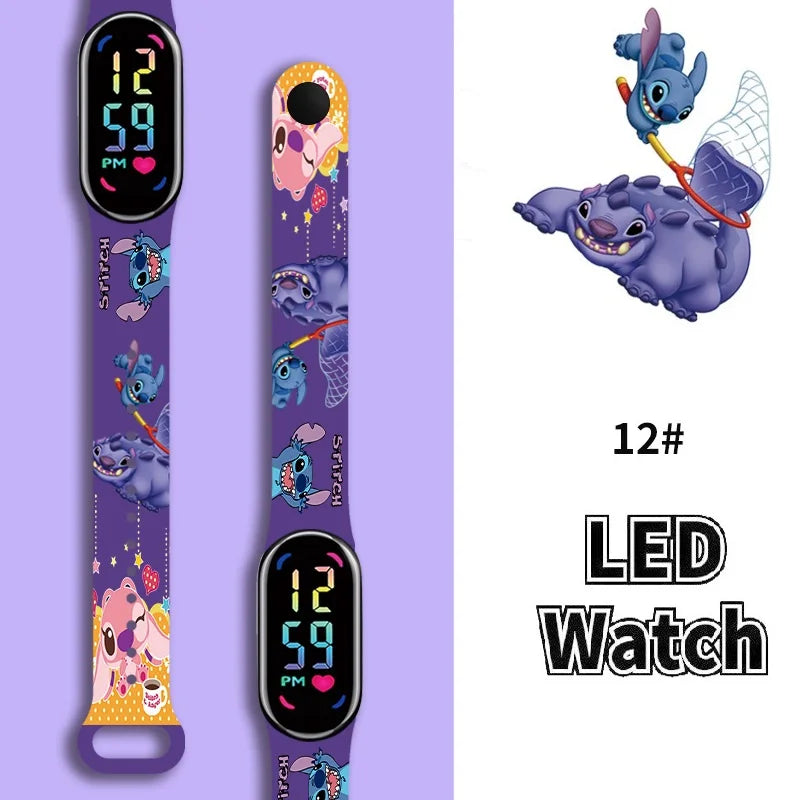Stitch Children Watches Girls Waterproof Sport ,Touch Screen Watch Digital Clock Bracelet Gifts.
